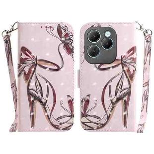 For Infinix Hot 40 / 40 Pro 3D Colored Horizontal Flip Leather Phone Case(Butterfly High-heeled)