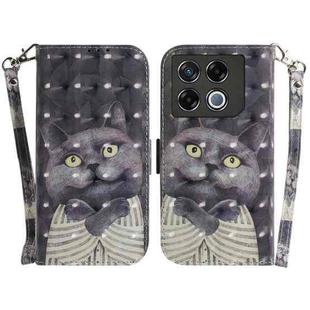 For Infinix GT 20 Pro 3D Colored Horizontal Flip Leather Phone Case(Hug Cat)