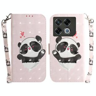 For Infinix GT 20 Pro 3D Colored Horizontal Flip Leather Phone Case(Heart Panda)