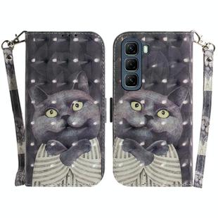 For Infinix Hot 50 4G 3D Colored Horizontal Flip Leather Phone Case(Hug Cat)