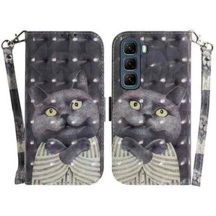 For Infinix Hot 50 5G 3D Colored Horizontal Flip Leather Phone Case(Hug Cat)