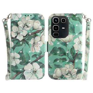 For Infinix Note 50 4G / Note 50 Pro 4G 3D Colored Flip Leather Phone Case(Watercolor Flower)