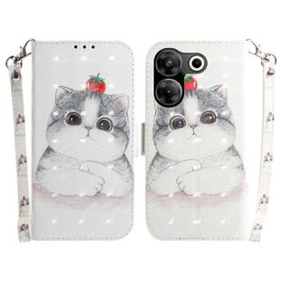 For Tecno Camon 20 Pro 5G 3D Colored Horizontal Flip Leather Phone Case(Cute Cat)