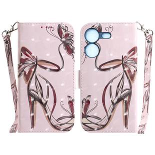 For Tecno Pova 5 3D Colored Horizontal Flip Leather Phone Case(Butterfly High-heeled)