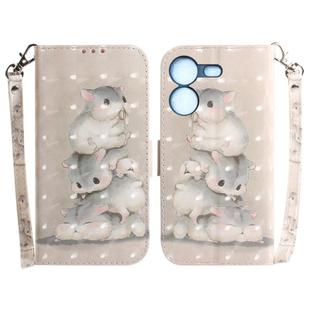 For Tecno Pova 5 3D Colored Horizontal Flip Leather Phone Case(Squirrels)