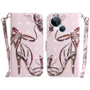 For Tecno Spark 10 5G 3D Colored Horizontal Flip Leather Phone Case(Butterfly High-heeled)