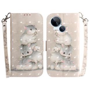 For Tecno Spark 10 5G 3D Colored Horizontal Flip Leather Phone Case(Squirrels)