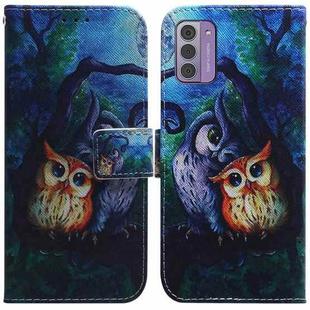 For Nokia G42 Coloured Drawing Flip Leather Phone Case(Oil Painting Owl)