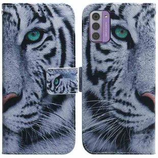 For Nokia G42 Coloured Drawing Flip Leather Phone Case(Tiger)