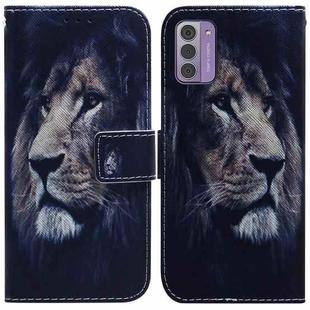For Nokia G42 Coloured Drawing Flip Leather Phone Case(Lion)