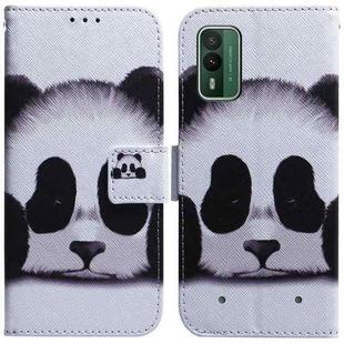 For Nokia XR21 Coloured Drawing Flip Leather Phone Case(Panda)