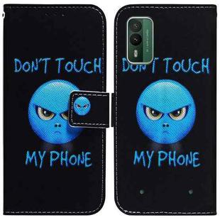 For Nokia XR21 Coloured Drawing Flip Leather Phone Case(Anger)