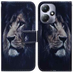 For Infinix Hot 30 Play Coloured Drawing Flip Leather Phone Case(Lion)