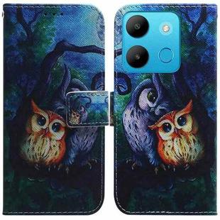 For Infinix Smart 7 African Coloured Drawing Flip Leather Phone Case(Oil Painting Owl)