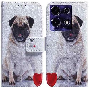 For Infinix Note 30i Coloured Drawing Flip Leather Phone Case(Pug)