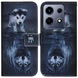 For Infinix Note 30 VIP Coloured Drawing Flip Leather Phone Case(Wolf and Dog)