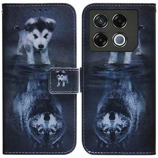 For Infinix GT 20 Pro Coloured Drawing Flip Leather Phone Case(Wolf and Dog)