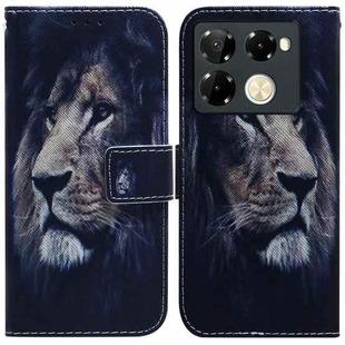 For Infinix Note 40 Pro 5G / 40 Pro 4G Coloured Drawing Flip Leather Phone Case(Lion)