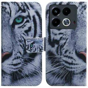 For Infinix Note 40 4G Coloured Drawing Flip Leather Phone Case(Tiger)