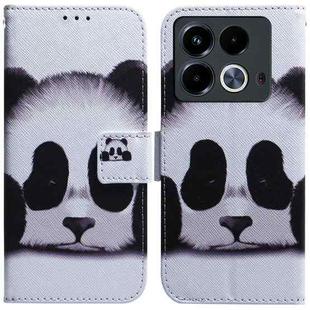 For Infinix Note 40 4G Coloured Drawing Flip Leather Phone Case(Panda)