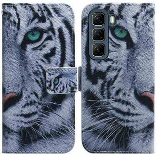 For Infinix Hot 50 4G Coloured Drawing Flip Leather Phone Case(Tiger)