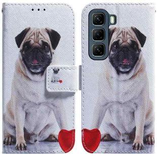 For Infinix Hot 50 4G Coloured Drawing Flip Leather Phone Case(Pug)