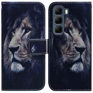 For Infinix Hot 50 4G Coloured Drawing Flip Leather Phone Case(Lion)