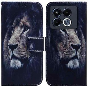 For Infinix Note 40 5G Coloured Drawing Flip Leather Phone Case(Lion)