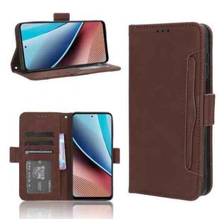 For Motorola Moto G Stylus 5G 2023 Skin Feel Calf Texture Card Slots Leather Phone Case(Brown)