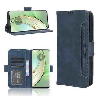 For Motorola Edge 40 Skin Feel Calf Texture Card Slots Leather Phone Case(Blue)