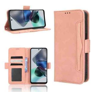 For Motorola Moto G53 / G13 Skin Feel Calf Texture Card Slots Leather Phone Case(Pink)