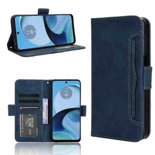 For Motorola Moto G14 4G Skin Feel Calf Texture Card Slots Leather Phone Case(Blue)