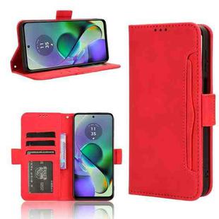 For Motorola Moto G54 5G Skin Feel Calf Texture Card Slots Leather Phone Case(Red)
