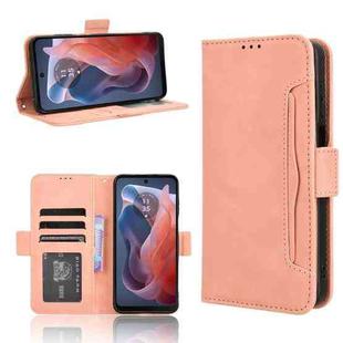 For Motorola Moto G Play 4G 2024 Skin Feel Calf Texture Card Slots Leather Phone Case(Pink)