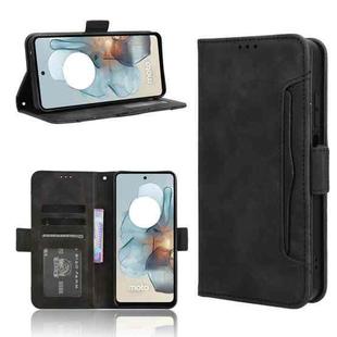 For Motorola Moto G34 5G Skin Feel Calf Texture Card Slots Leather Phone Case(Black)