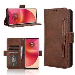 For Motorola Edge 50 Fusion Skin Feel Calf Texture Card Slots Leather Phone Case(Brown)