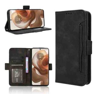 For Motorola Edge 50 Ultra / Moto X50 Ultra Skin Feel Calf Texture Card Slots Leather Phone Case(Black)