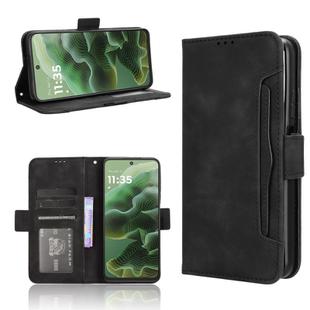 For Motorola Moto G35 5G Skin Feel Calf Texture Card Slots Leather Phone Case(Black)