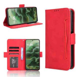 For Motorola Moto G35 5G Skin Feel Calf Texture Card Slots Leather Phone Case(Red)