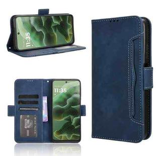 For Motorola Moto G35 5G Skin Feel Calf Texture Card Slots Leather Phone Case(Blue)