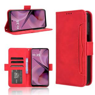 For Motorola Moto G55 5G Skin Feel Calf Texture Card Slots Leather Phone Case(Red)