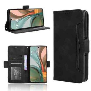 For Motorola Moto G75 5G Skin Feel Calf Texture Card Slots Leather Phone Case(Black)