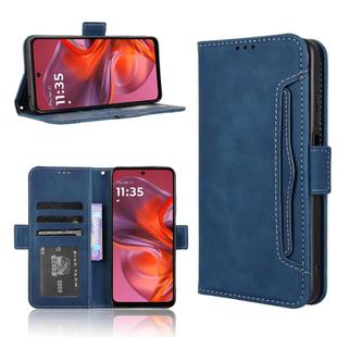 For Motorola Moto G05 4G / E15 4G Skin Feel Calf Texture Card Slots Leather Phone Case(Blue)