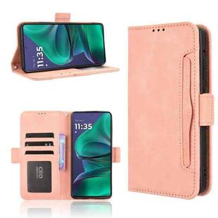 For Motorola Moto G Stylus 5G 2025 Skin Feel Calf Texture Card Slots Leather Phone Case(Pink)