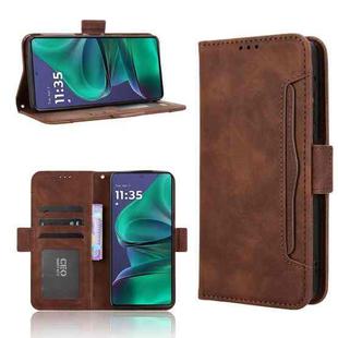 For Motorola Moto G Stylus 5G 2025 Skin Feel Calf Texture Card Slots Leather Phone Case(Brown)
