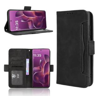 For Motorola Edge 60 Pro Skin Feel Calf Texture Card Slots Leather Phone Case(Black)