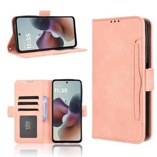 For Motorola Moto G56 / G66j / G66y 5G Skin Feel Calf Texture Card Slots Leather Phone Case(Pink)