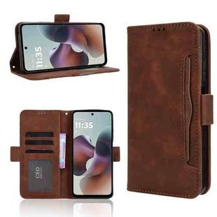 For Motorola Moto G56 / G66j / G66y 5G Skin Feel Calf Texture Card Slots Leather Phone Case(Brown)