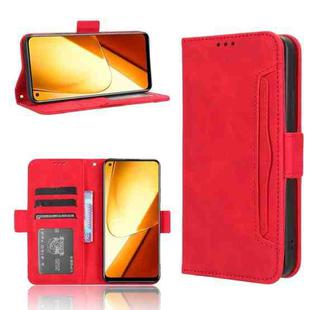 For Realme 11 5G Skin Feel Calf Texture Card Slots Leather Phone Case(Red)