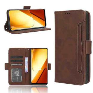For Realme 11 5G Skin Feel Calf Texture Card Slots Leather Phone Case(Brown)